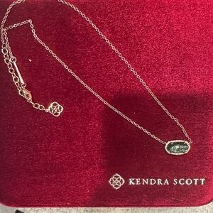 Kendra Scott Silver and Black Pendant Necklace